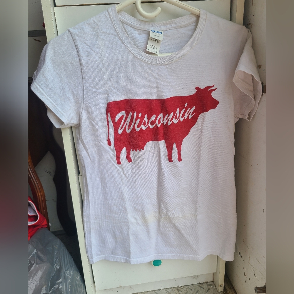 Wisconsin White and Red T-Shirt